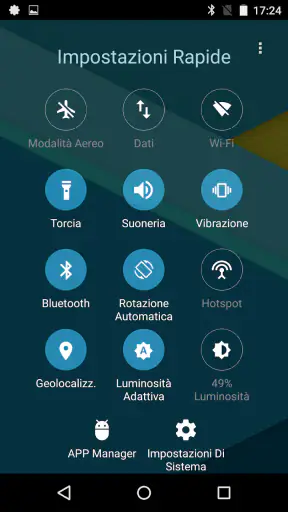 Impostazioni rapide - Toggle screenshot