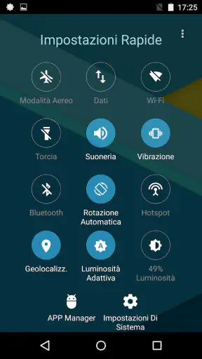 Impostazioni rapide - Toggle screenshot
