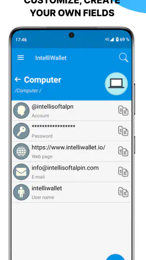IntelliWallet Password Manager screenshot