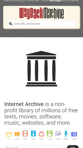 Internet Archive screenshot