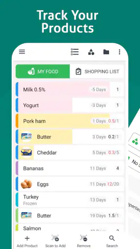 Inventario alimentare screenshot