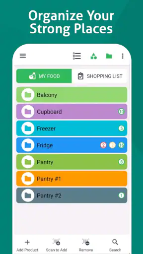 Inventario alimentare screenshot