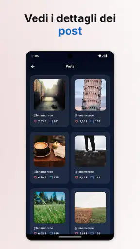 InView, Vedi profilo screenshot