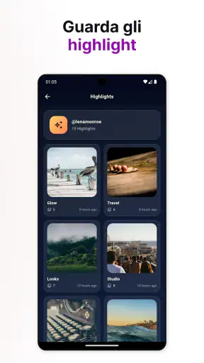 InView, Vedi profilo screenshot