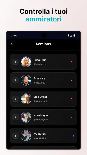 InView, Vedi profilo screenshot