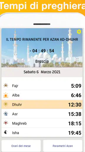 Italia Azan: Tempi di preghier screenshot