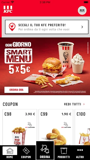KFC Italia screenshot