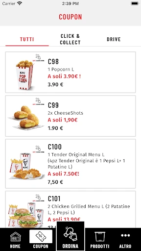 KFC Italia screenshot