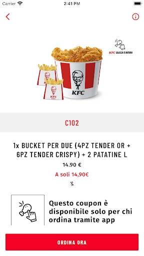 KFC Italia screenshot