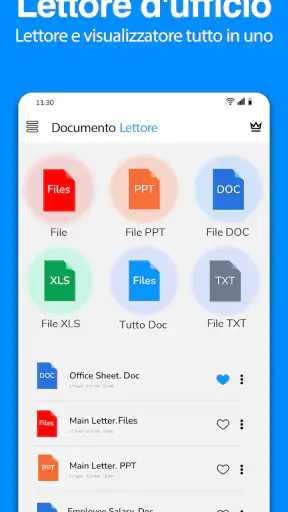 Lettore di tutti i documenti: screenshot