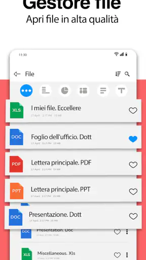 Lettore di tutti i documenti: screenshot