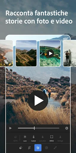 Lightroom video e foto editor screenshot