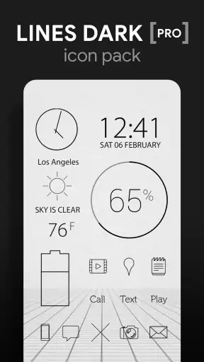 Lines Dark Pro - Icon Pack screenshot