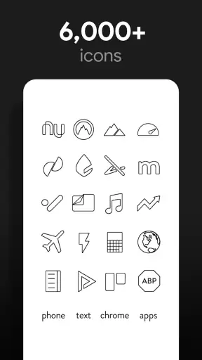 Lines Dark Pro - Icon Pack screenshot
