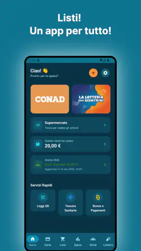 Listi! Carte fedeltà e spesa screenshot