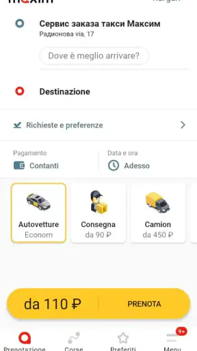 maxim — order a taxi & food screenshot