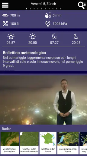 Meteo svizzero screenshot