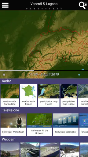 Meteo svizzero screenshot