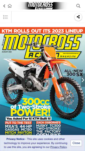 Motocross Action Magazine screenshot