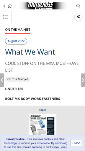 Motocross Action Magazine screenshot