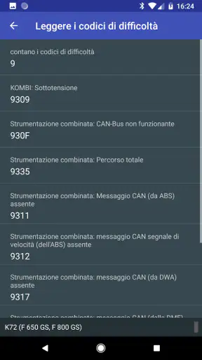 MotoScan per BMW moto screenshot