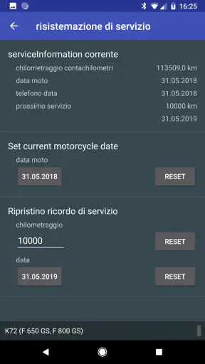 MotoScan per BMW moto screenshot