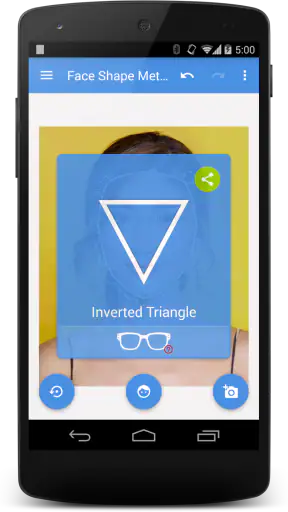 My Face Shape Meter and frames screenshot