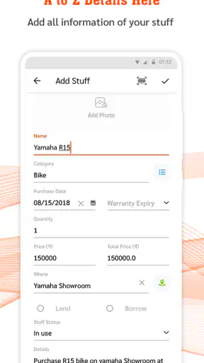 My Stuff Organizer screenshot