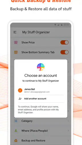 My Stuff Organizer screenshot