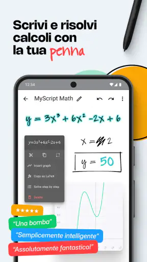 MyScript Math: calcola,traccia screenshot