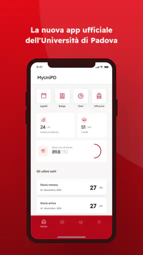 MyUniPD screenshot