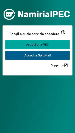 Namirial PEC screenshot