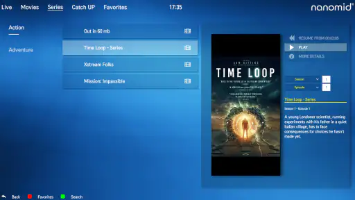 Nanomid IPTV Player screenshot