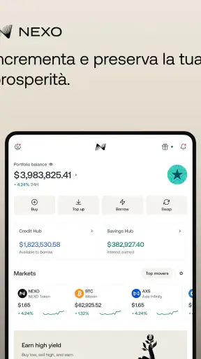 Nexo: la tua app cripto screenshot