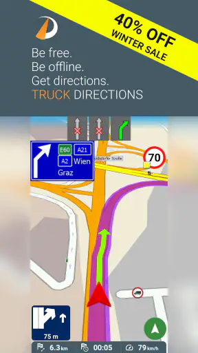Offline Truck GPS Navigation screenshot