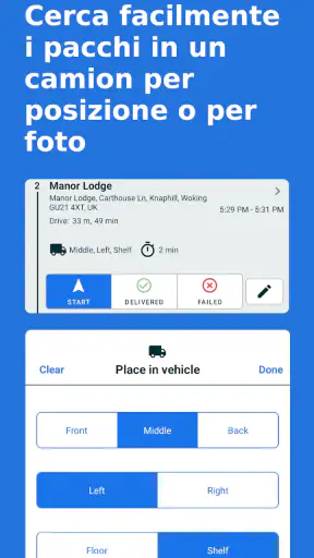 Pianificazione del percorso screenshot