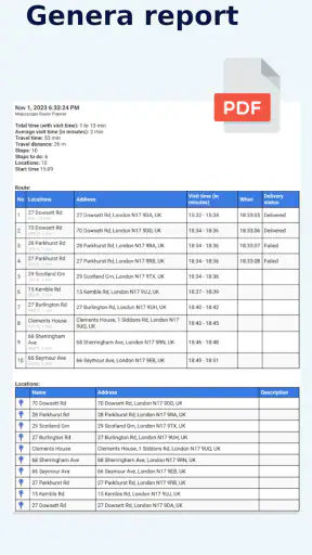 Pianificazione del percorso screenshot
