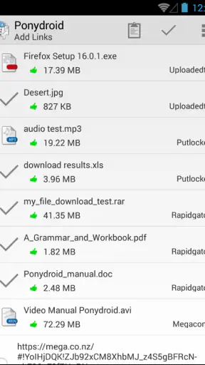 Ponydroid Download Manager screenshot