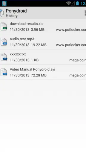Ponydroid Download Manager screenshot