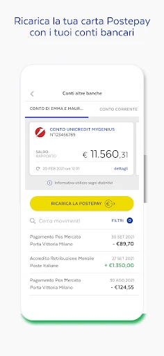 Postepay screenshot