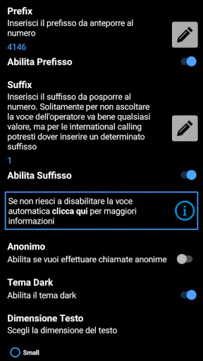 Prefisso Aziendale screenshot