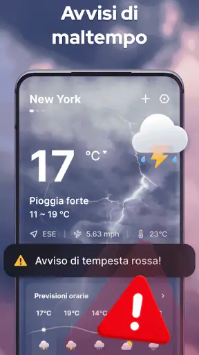 Previsioni del tempo con radar screenshot