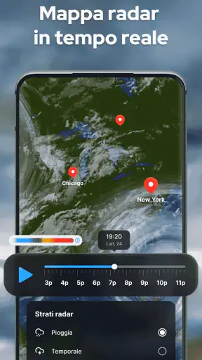 Previsioni del tempo con radar screenshot