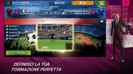 Pro 11 - Football Manager Game screenshot