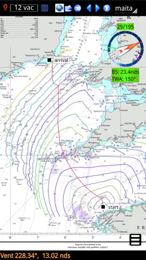 qtVlm Navigation and Routing screenshot