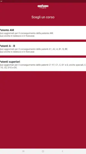 Quiz Patente 2026 screenshot