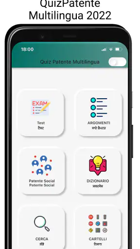 Quiz Patente Multilingua 2026 screenshot