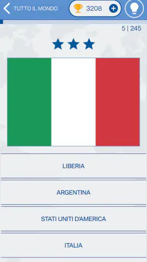 Quiz sulle bandiere del mondo screenshot