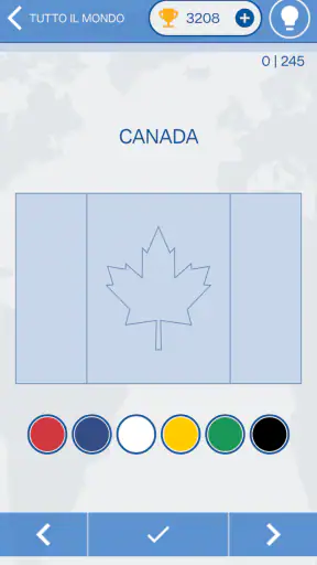 Quiz sulle bandiere del mondo screenshot
