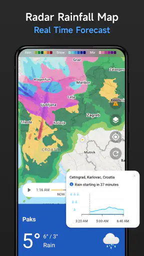 Radar meteo in tempo reale screenshot